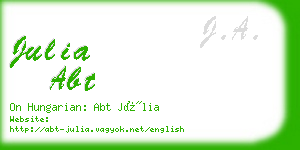 julia abt business card